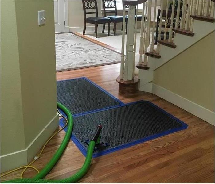 A home being restored of water damage